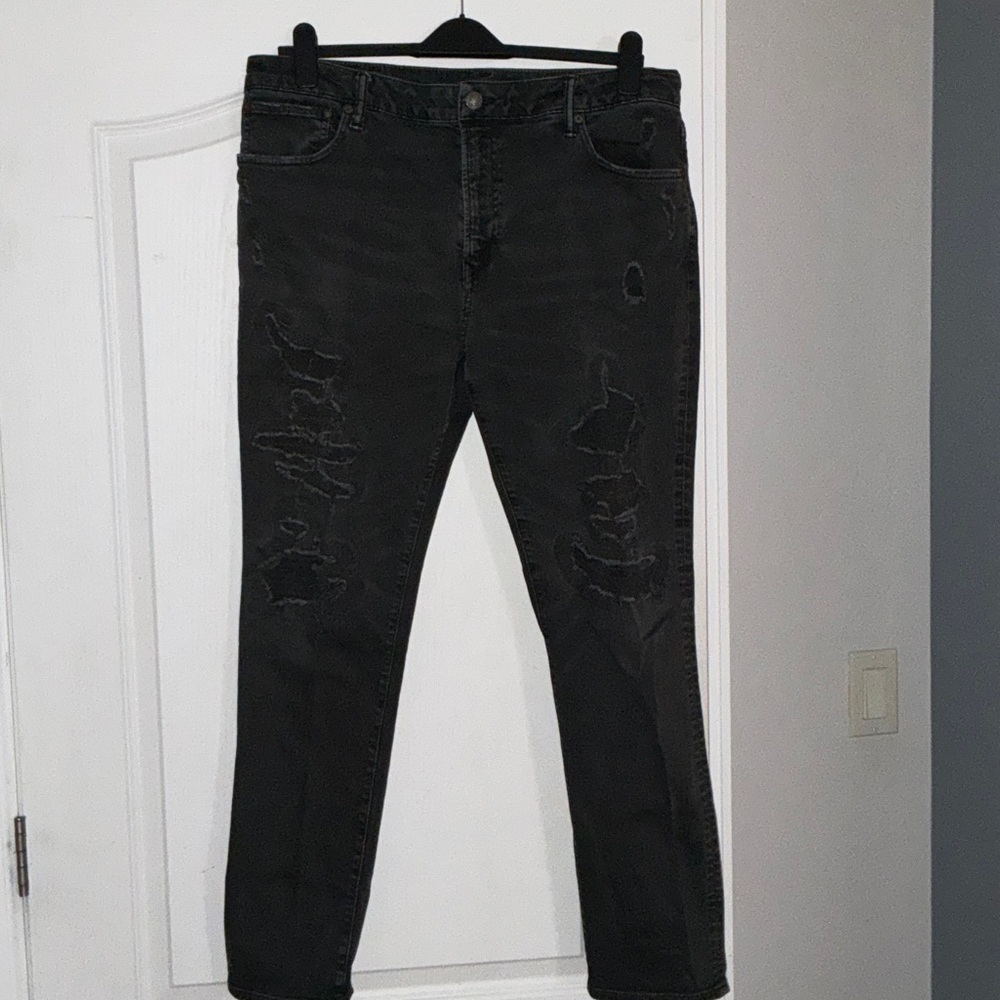 American Eagle Outfitters Men's Dark Gray Skinny Jeans